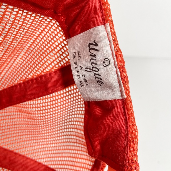 Vintage Reddish Orange Trucker Hat Mesh Snapback Beer Drinking Funny Novelty - Picture 6 of 15